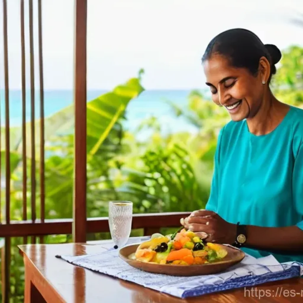 몰디브 배낭여행 루트 - **Prompt 1: Authentic Maldivian Guesthouse Breakfast.**
    "A cozy, sunlit interior of a Maldivian ...
